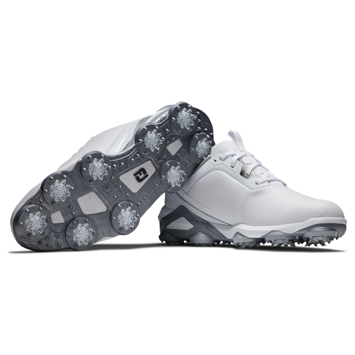 FootJoy Tour Alpha Golf Shoes - White/White/Silver