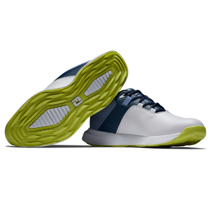 FootJoy ProLite Spikeless Men's Golf Shoes - White/Navy/Lime