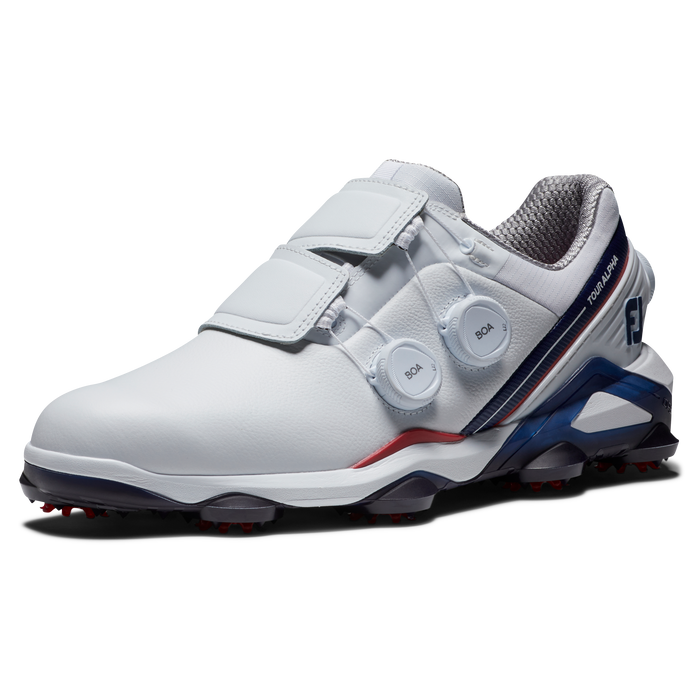 FootJoy Tour Alpha Triple BOA Golf Shoes - Navy/White/Red