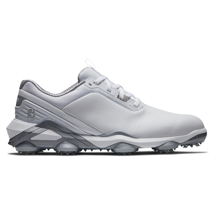 FootJoy Tour Alpha Golf Shoes - White/White/Silver