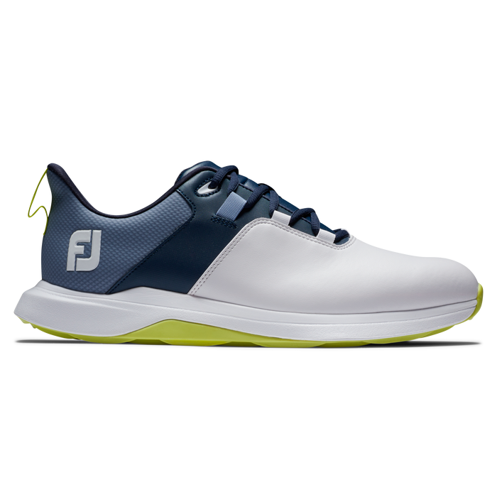 FootJoy ProLite Spikeless Men's Golf Shoes - White/Navy/Lime