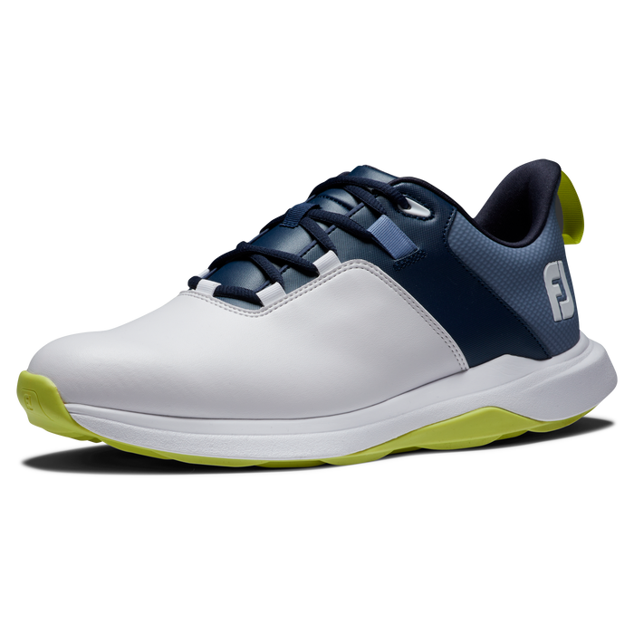FootJoy ProLite Spikeless Men's Golf Shoes - White/Navy/Lime