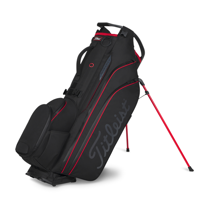 Titleist Hybrid 14 StaDry Golf Bag - Black/Black/Red