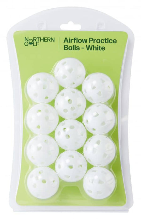 Northern Golf White Airflow Practice Balls
