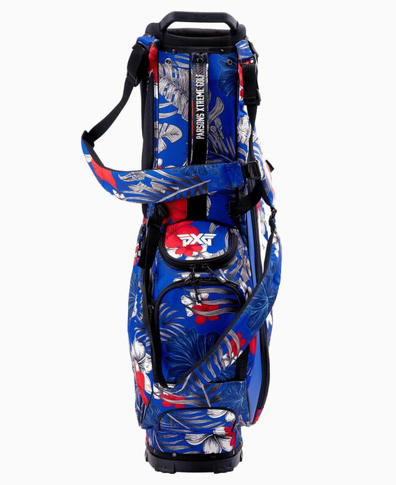 PXG Aloha Stand Golf Bag - Blue/Red/White Floral