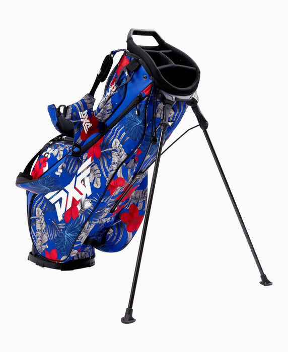 PXG Aloha Stand Golf Bag - Blue/Red/White Floral