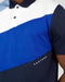 Castore mens golf essential colour block polo shirt navy