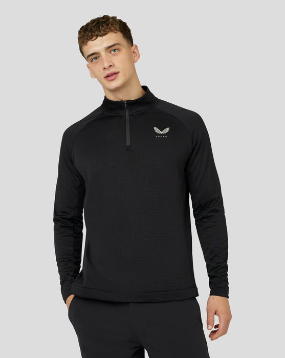 Castore Long Sleeve Soft Shell Tech 1/2 Zip Golf Midlayer Colour - Black