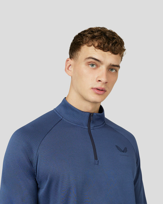 Castore Long Sleeve Soft Shell Tech 1/2 Zip Golf Midlayer Colour - Oceana Blue