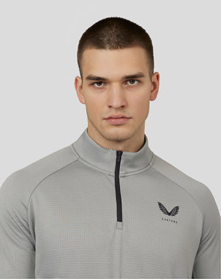 Castore Long Sleeve Soft Shell Tech 1/2 Zip Golf Midlayer Colour - Warm Grey