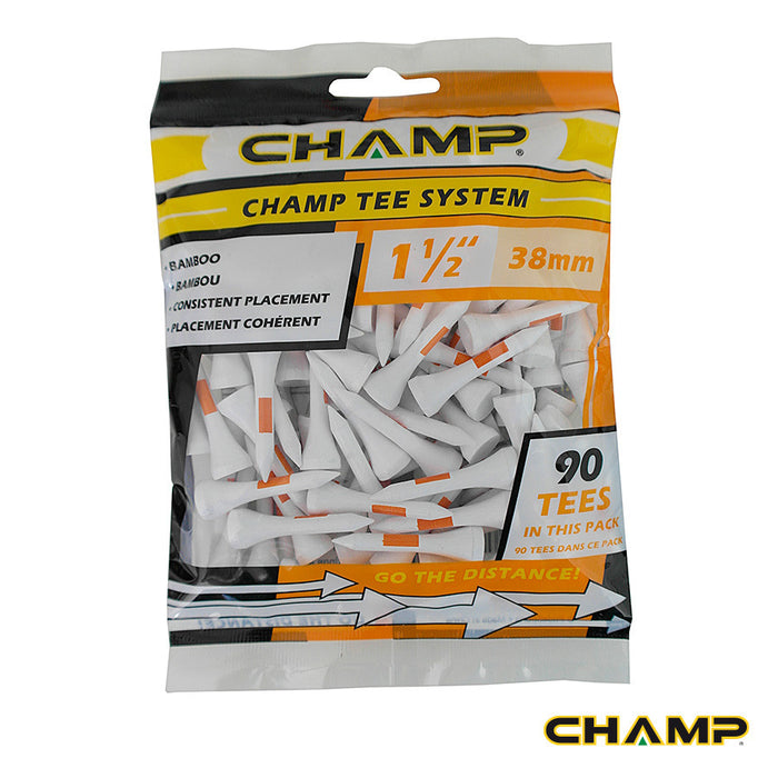 Champ Bamboo Golf Tees Bulk Pack 38mm