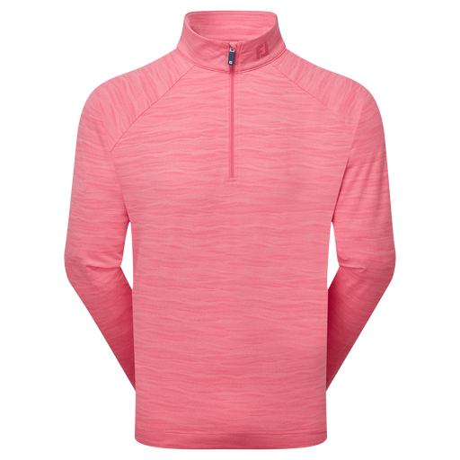 FootJoy Wave Jacquard Chill-Out Golf Pullover - Pink Lemonade
