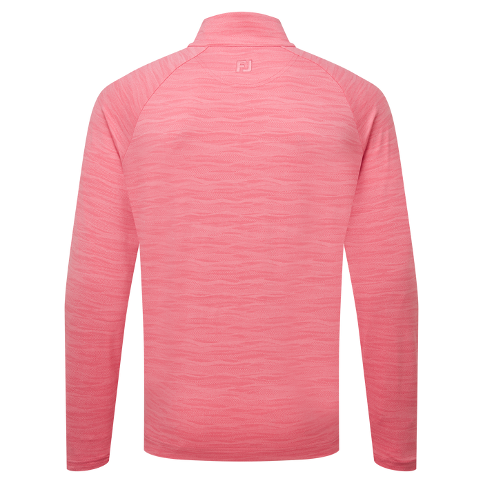 FootJoy Wave Jacquard Chill-Out Golf Pullover - Pink Lemonade