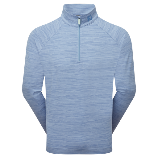 FootJoy Wave Jacquard Chill-Out Golf Pullover - Blue Jay