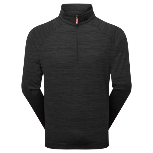 FootJoy Wave Jacquard Chill-Out Golf Pullover - Black