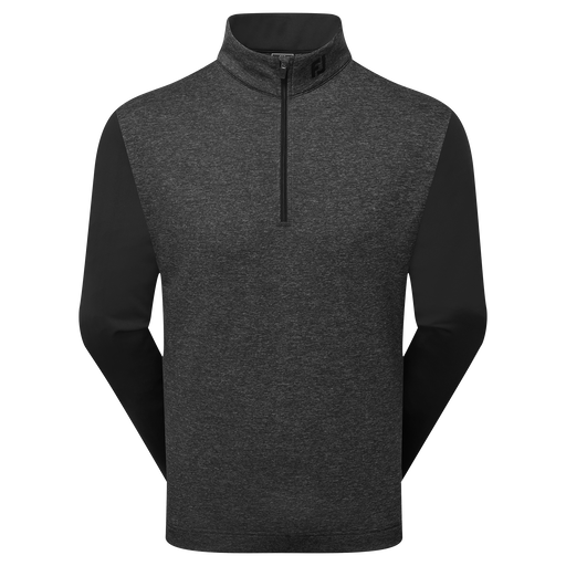 FootJoy Tonal Heather Chill-Out Golf Pullover - Black