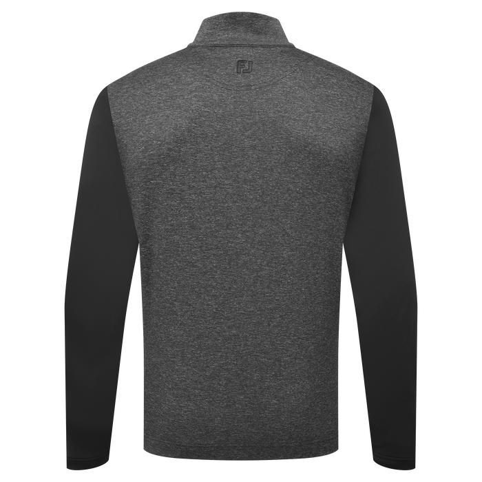 FootJoy Tonal Heather Chill-Out Golf Pullover - Black