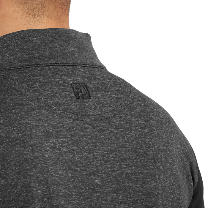 FootJoy Tonal Heather Chill-Out Golf Pullover - Black