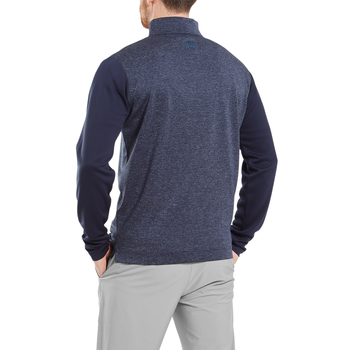 FootJoy Tonal Heather Chill-Out Golf Pullover - Navy