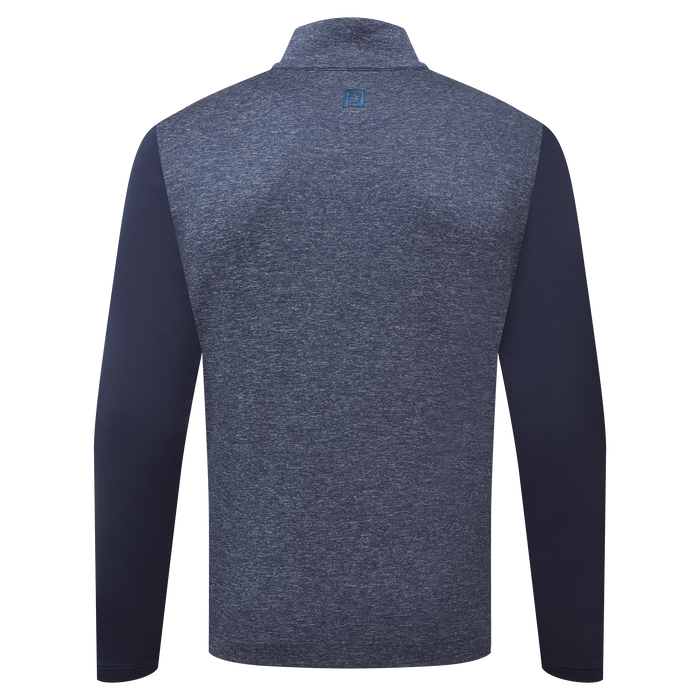 FootJoy Tonal Heather Chill-Out Golf Pullover - Navy