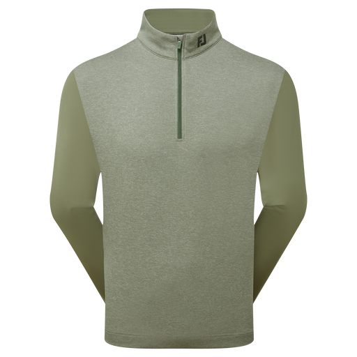 FootJoy Tonal Heather Chill-Out Golf Pullover - Olive