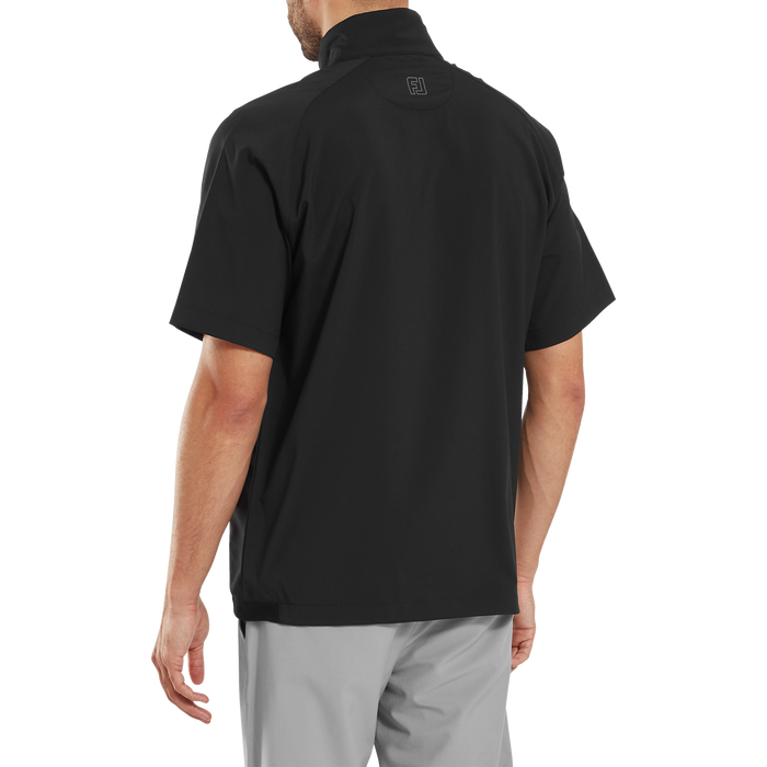 FootJoy Zephyr Short Sleeve Golf Wind Shirt - Black