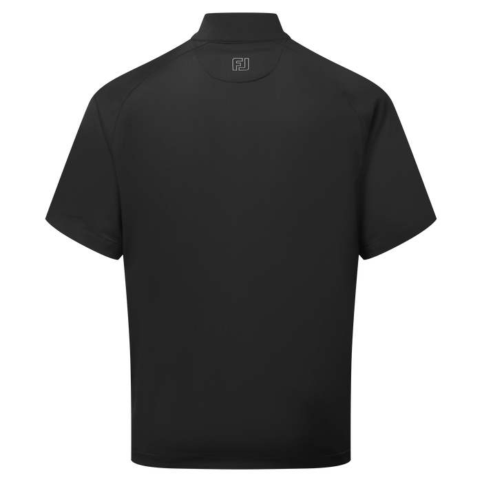 FootJoy Zephyr Short Sleeve Golf Wind Shirt - Black