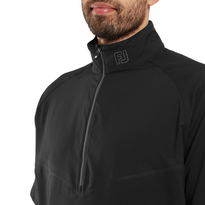 FootJoy Zephyr Short Sleeve Golf Wind Shirt - Black