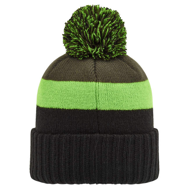 FootJoy Pom Pom Solid Knit Beanie Hat Colour - Black / Green / Olive