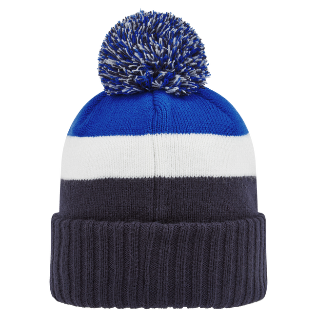 FootJoy Pom Pom Solid Knit Beanie Hat Colour - Navy / White / Blue