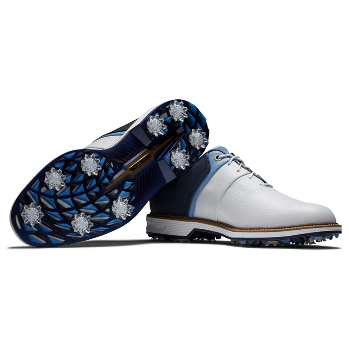 FootJoy DryJoys Premiere Series Packard Golf Shoes 2024 - White/Blue/Navy