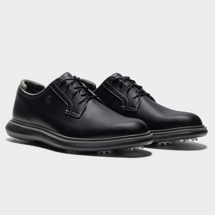FootJoy Traditions Blucher Mens Golf Shoes - Black Pair side