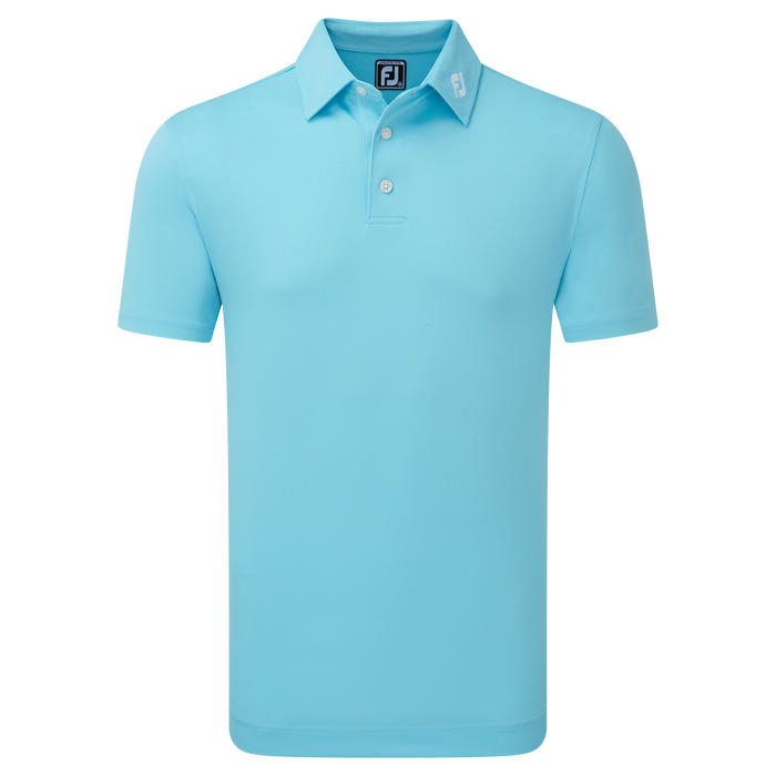 FootJoy Stretch Pique Solid Golf Shirt - Riviera Blue