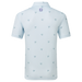 FootJoy Thistle Print Lisle Golf Polo Shirt - Mist