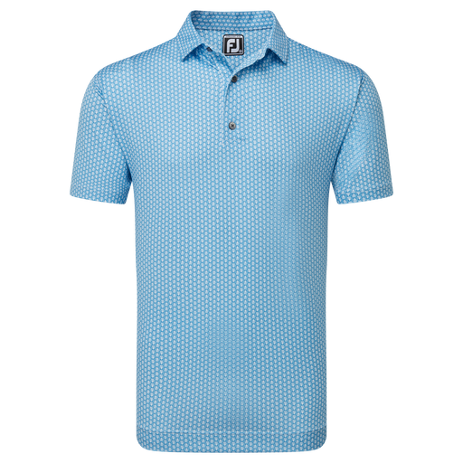 FootJoy Scallop Shell Print Foulard Golf Polo Shirt - Blue Sky