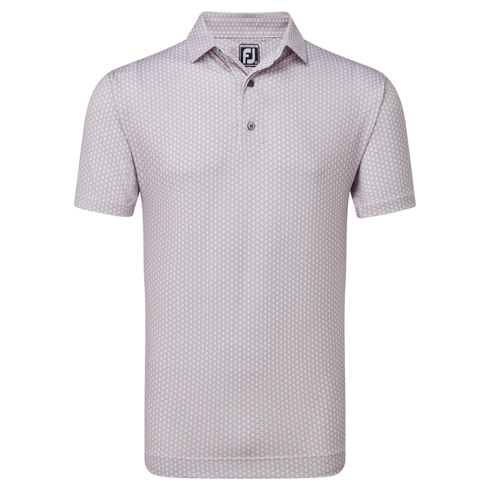 FootJoy Scallop Shell Print Foulard Golf Polo Shirt - Light Pink