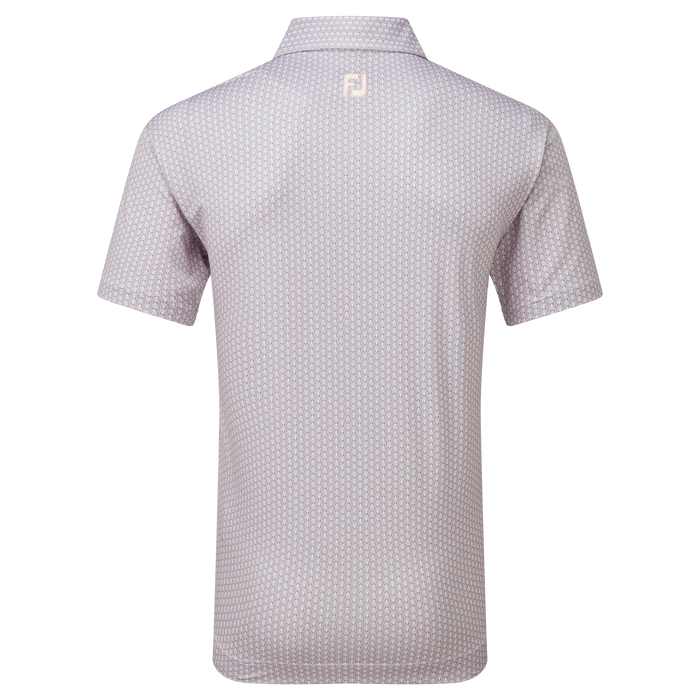 FootJoy Scallop Shell Print Foulard Golf Polo Shirt - Light Pink