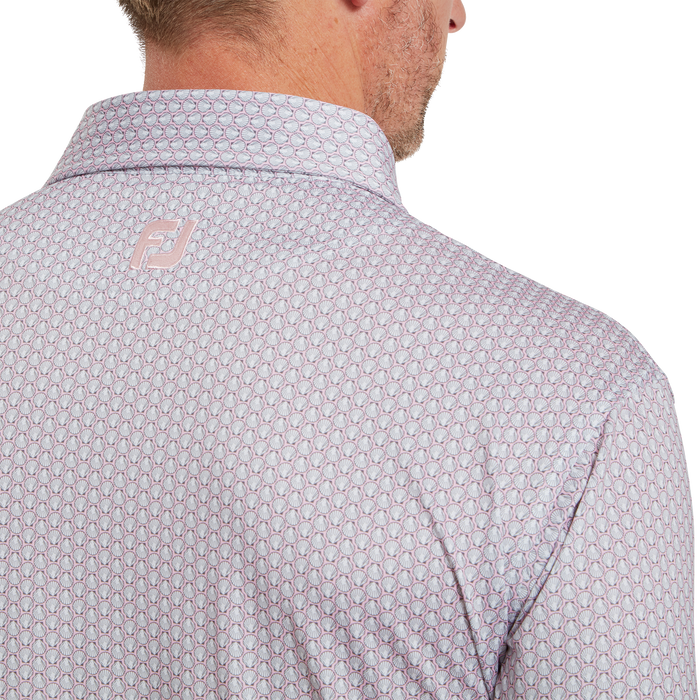 FootJoy Scallop Shell Print Foulard Golf Polo Shirt - Light Pink