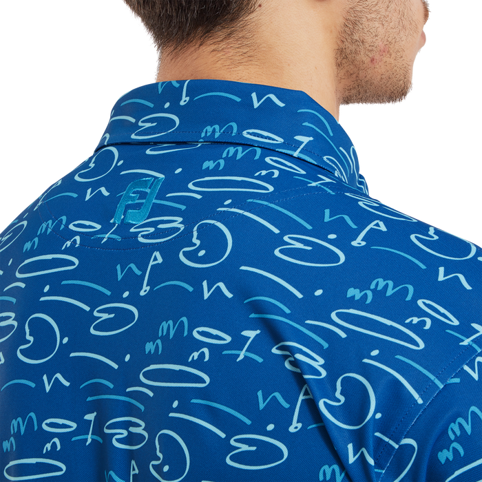 FootJoy Golf Course Doodle Print Pique Shirt