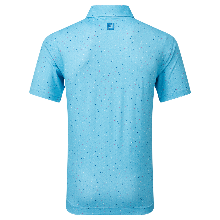 FootJoy Tweed Texture Pique Golf Shirt - Blue Sky