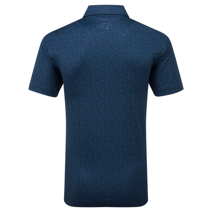 FootJoy Painted Floral Lisle Golf Polo Shirt - Navy