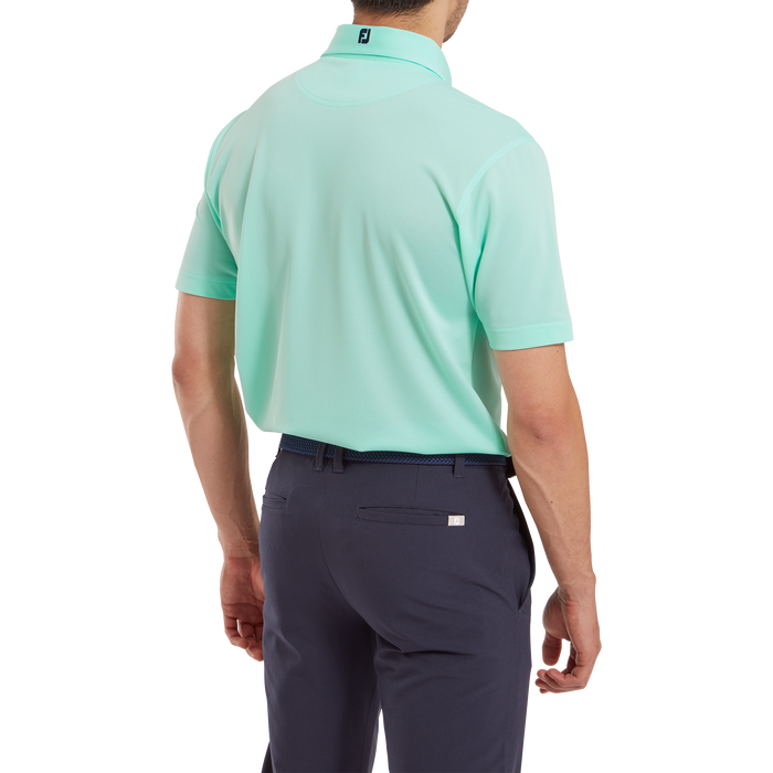FootJoy Stretch Pique Solid Golf Shirt - Sea Glass
