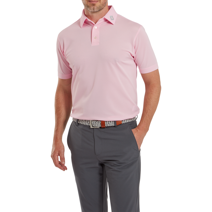 FootJoy Stretch Pique Solid Golf Shirt - Light Pink