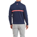FootJoy Inset Stripe Chill-Out Golf Pullover - Navy/Coral Red