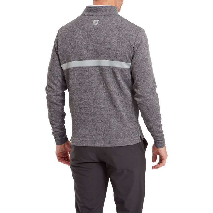 FootJoy Inset Stripe Chill-Out Golf Pullover - Gravel
