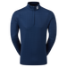 FootJoy Glen Plaid Print Chill-Out Golf Pullover - Navy