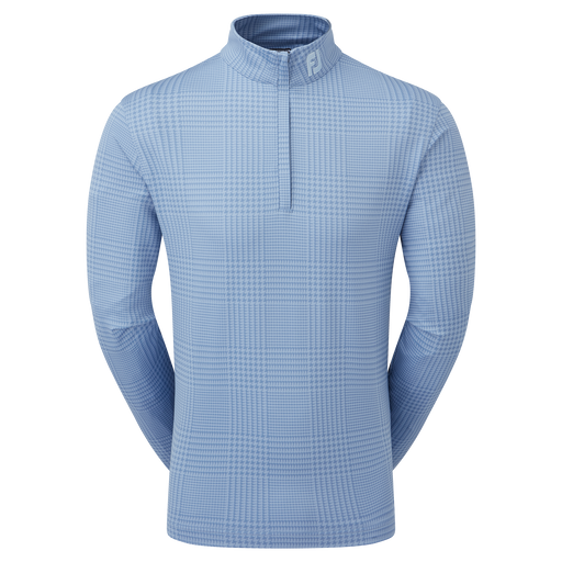 FootJoy Glen Plaid Print Chill-Out Golf Pullover - Storm