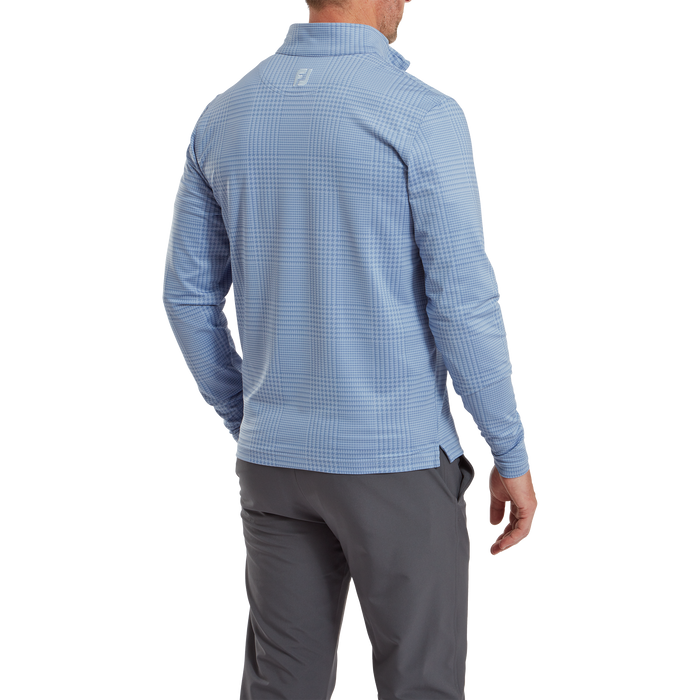 FootJoy Glen Plaid Print Chill-Out Golf Pullover - Storm