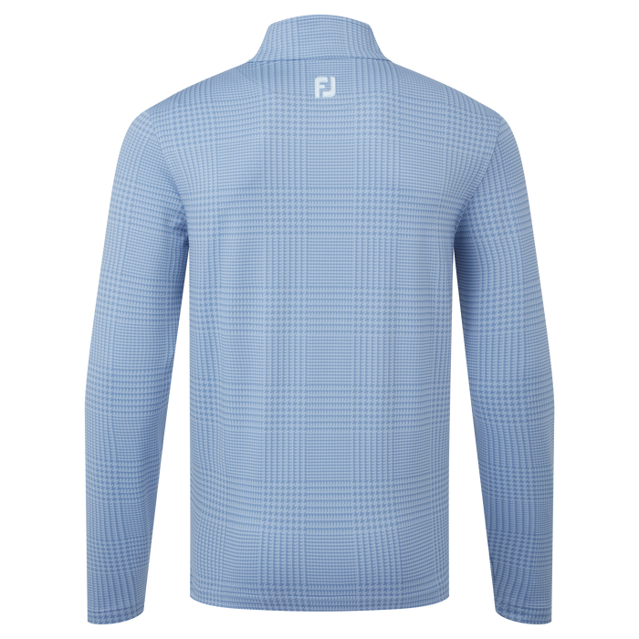 FootJoy Glen Plaid Print Chill-Out Golf Pullover - Storm