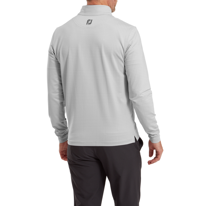 FootJoy Glen Plaid Print Chill-Out Golf Pullover - Grey